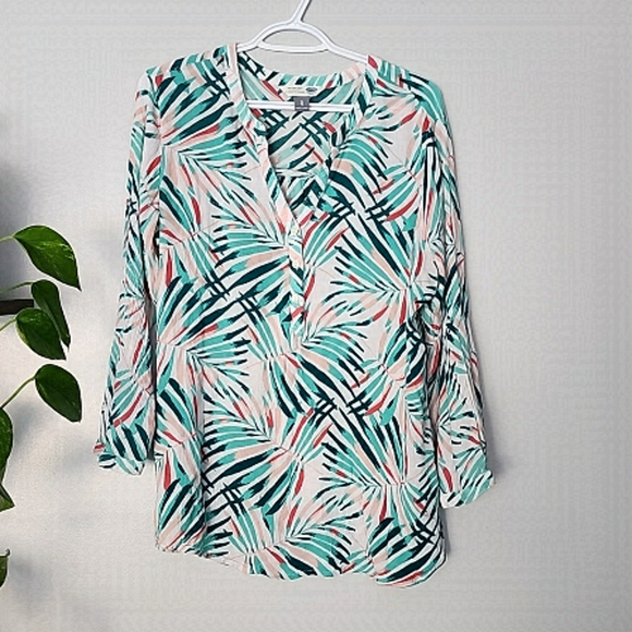 OLD Navy Rayon Tropical Tunic shirt top XL Extra Large - Picture 1 of 5
